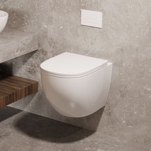 Saniclear Itsie randloos toilet met softclose zitting wit glans