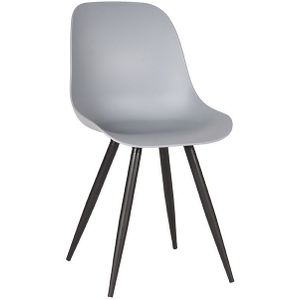 Label51 Monza eetkamerstoel kunststof grijs - set van 2 stoelen