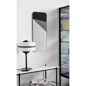 Nordal rechthoekige spiegel grijs met zwart 31x76cm