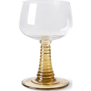 HKliving Swirl wijnglas goud 8.5x13.5cm