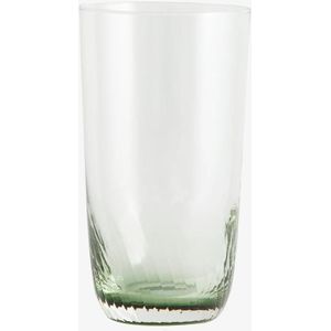 Nordal Garo 4 hoge water glazen transparant met groen