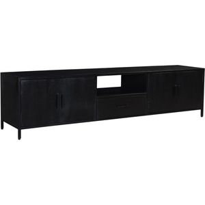 Livingfurn Kala TV meubel 220cm mangohout zwart