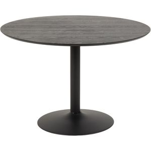 Noorlicht Femke ronde eettafel eiken zwart 110cm