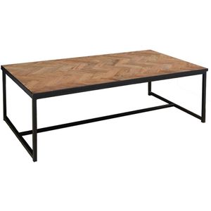 Livingfurn Accent salontafel met visgraat teakhout 120x65x40cm