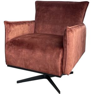 Livingfurn Philippe Torre fauteuil draaibaar roestbruin