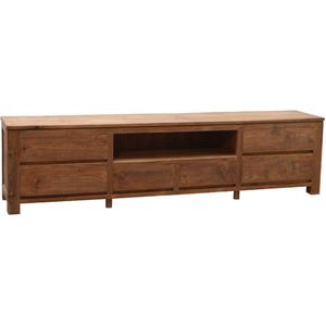 Livingfurn Inal tv meubel met lades walnoot 240x45x60cm