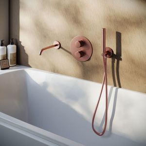 Saniclear Copper complete inbouw badkraan rond geborsteld koper