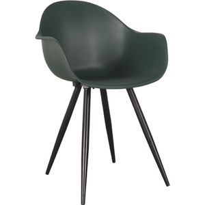 Label51 Luca eetkamerstoel kunststof groen - set van 2 stoelen