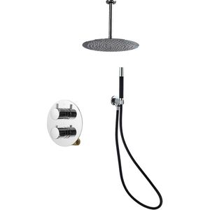 Saniclear Talpa Pro inbouw regendouche rond met hoofddouche 30cm en plafondarm chroom