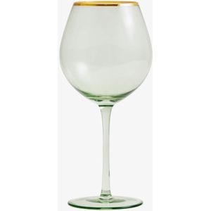 Nordal Greena wijnglas groen met gouden rand