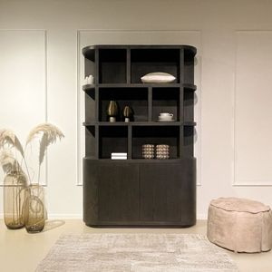 Livingfurn Novero wandkast 145x40x220cm eiken donker