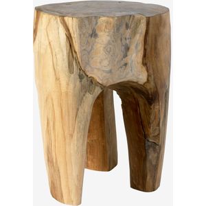 Nordal Teak houten kruk 30x30x41cm