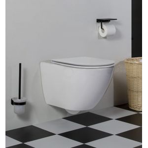 Saniclear Jama randloos hangend toilet compact met platte softclose zitting