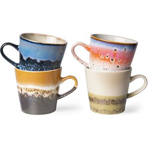 HKliving 70's americano mokken pegasus 260ml - set van 4