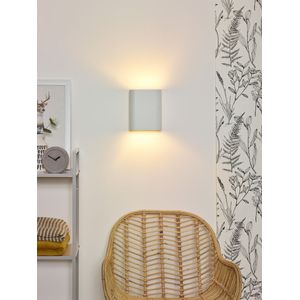 Lucide Ovalis wandlamp wit 16cm