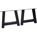 MD Interior Black set van 2 A-poten voor eettafel 80x10x70cm