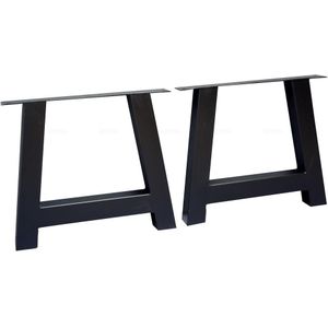 MD Interior Black set van 2 A-poten voor eettafel 80x10x70cm