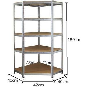 Badstuber Heavy wandkast hoek 70x180cm chroom