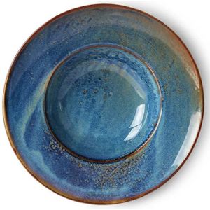 HKliving Chef Ceramics pastabord rustic blue 28.5cm