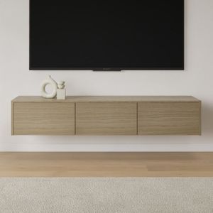 Livli Melbourne zwevend tv meubel 220cm licht eiken