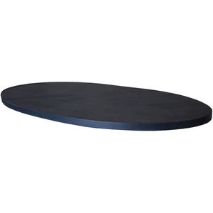 MD Interior Ceder tafelblad zwart ovaal met visgraatpatroon 180x100cm