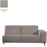 Label51 Nero bank 2.5-zits rechts 175x95x80cm suede taupe