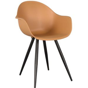 Label51 Luca eetkamerstoel kunststof oker - set van 2 stoelen