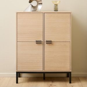 Noorlicht Nellie dressoir 91x40x120cm wit eiken