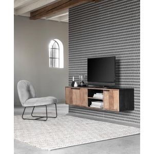 DTP Home Cosmo hangend tv-meubel teakhout 165x40x40cm
