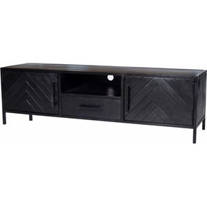 Livingfurn York tv meubel 150cm zwart