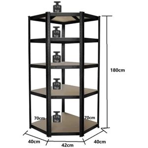 Badstuber Heavy wandkast hoek 70x180cm zwart