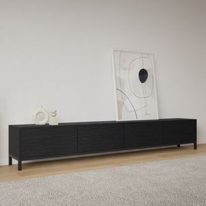 Livli Brisbane staand tv meubel 280cm zwart eiken
