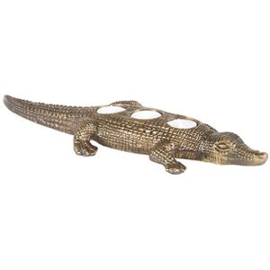 Label51 Krokodil waxinelichthouder goud
