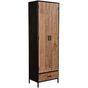 Livingfurn Sturdy wandkast 2 deurs 65cm mangohout