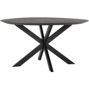 DTP Home Timeless Black eettafel rond teakhout zwart 150x150x78cm