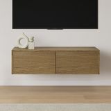 Livli Melbourne zwevend tv meubel 140cm eiken castlebrown