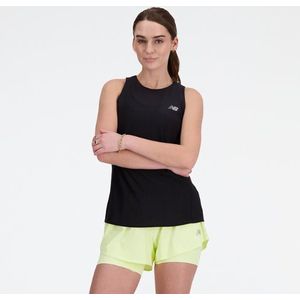 New Balance Dames Jacquard Slim Tank in Zwart, Poly Knit, Maat XS