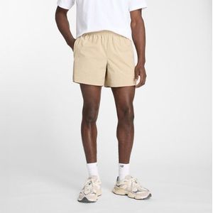 New Balance Heren Athletics Stretch Woven Short 5"" in Grijs, Polywoven, Maat M