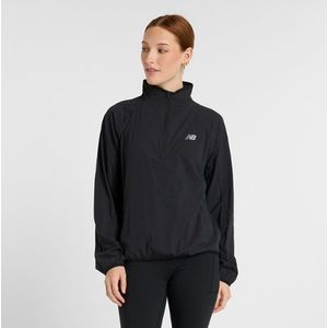 New Balance Dames Ultra Light Half Zip in Zwart, Polywoven, Maat XS