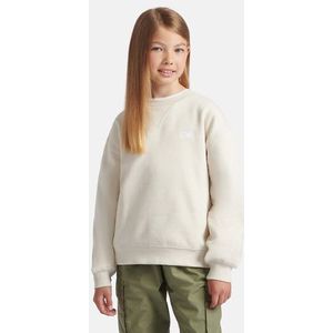 New Balance Meisjes Brush Back Small Logo Crew in Beige, Cotton Fleece, Maat 10-11 jaar