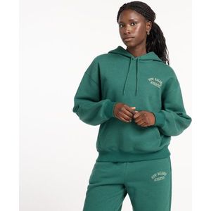 New Balance Dames Graphic Fleece Hoodie in Groente, Poly Fleece, Maat XS