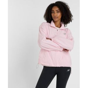 New Balance Dames Athletics Packable Jacket in Roze, Polywoven, Maat L