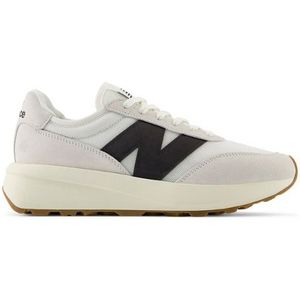 New Balance Unisex 370 in Zwart, Suede/Mesh, Maat 37.5