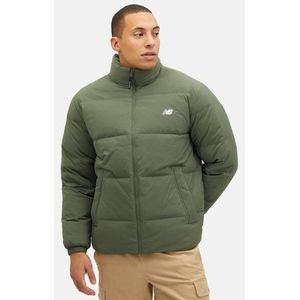 New Balance Heren NBX Down Jacket in Groente, Nylon Woven, Maat XL