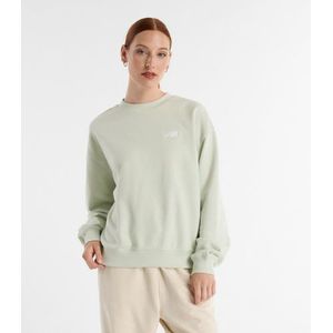 New Balance Dames Sport Essentials French Terry Crew in Groente, Cotton Fleece, Maat S