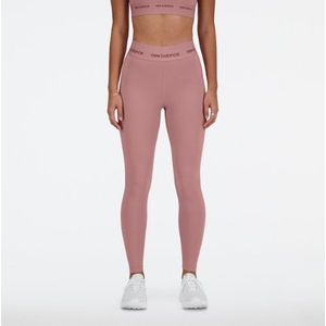 New Balance Dames NB Sleek High Rise Sport Legging 25"" in Roze, Poly Knit, Maat M