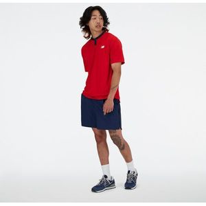 New Balance Heren Tournament Top in Rood, Poly Knit, Maat M