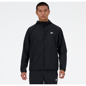 New Balance Heren Athletics Woven Jacket in Zwart, Polywoven, Maat M