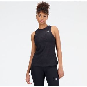 New Balance Dames Q Speed Jacquard Tank in Zwart, Poly Knit, Maat M