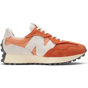 New Balance Unisex 327 in Oranje, Suede/Mesh, Maat 37